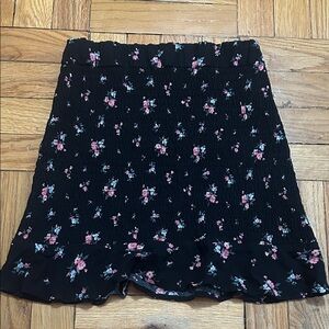 Abercrombie Kids Black Floral Mini Skirt